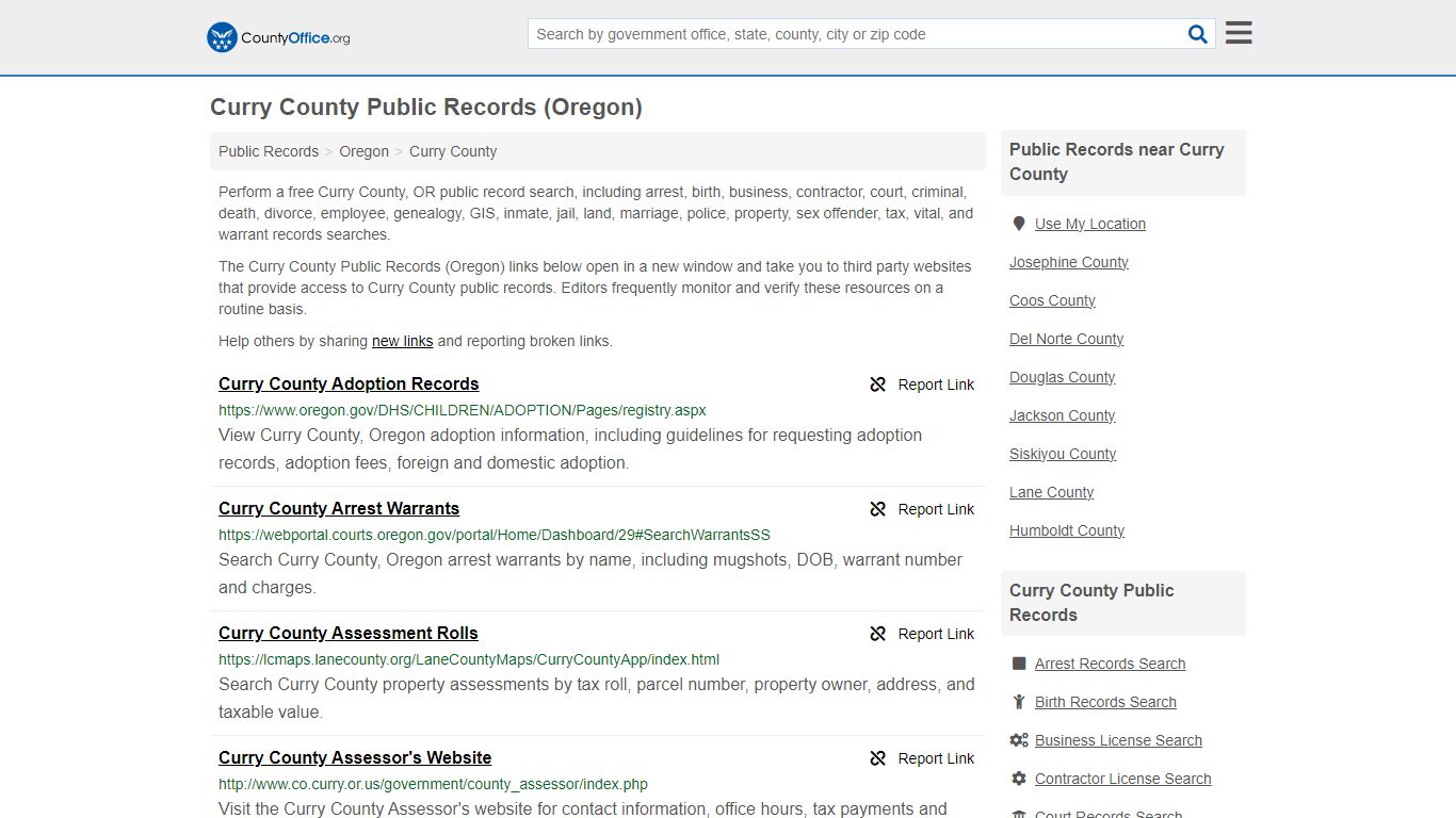 Curry County Public Records (Oregon) - countyoffice.org